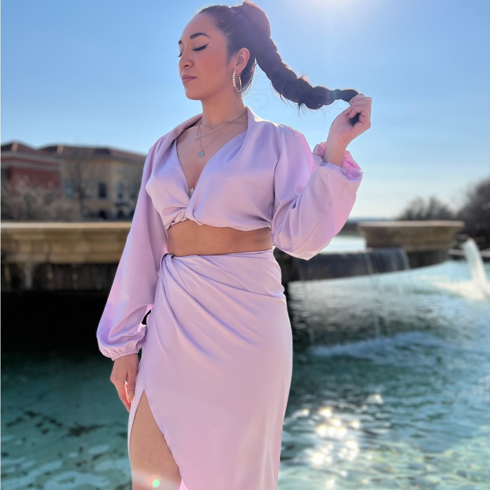 Lavender maxi skirt set